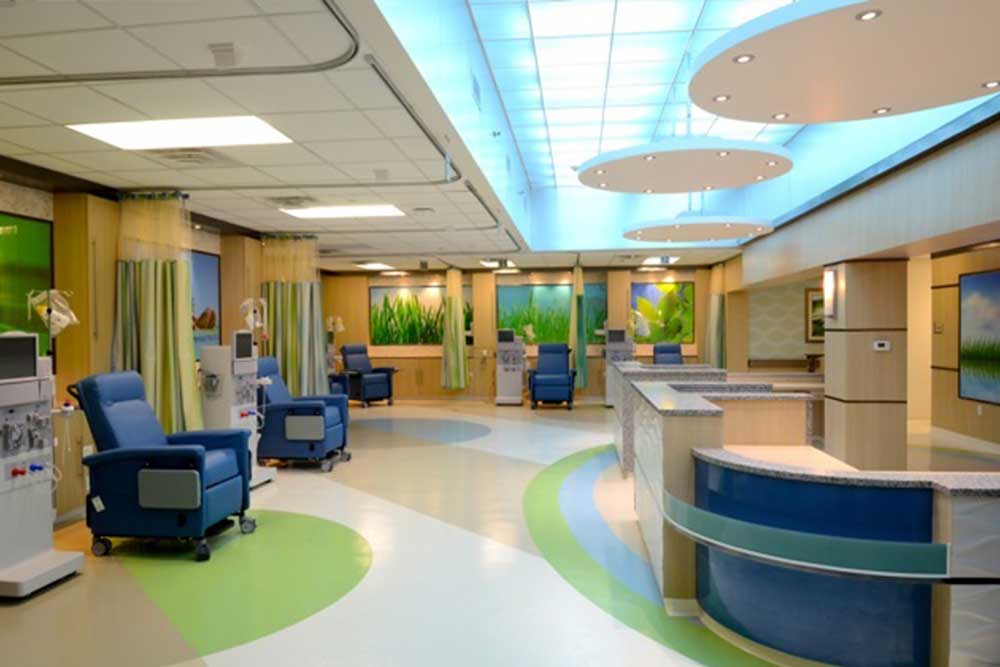 Gorgeous dialysis facility at Workmen's Circle Multicare Center.